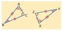 6. angle abc is congruent to which angle? 1. angle cab 2. angle xyz 3. angle xzy 4. angle yzx ~ 7.