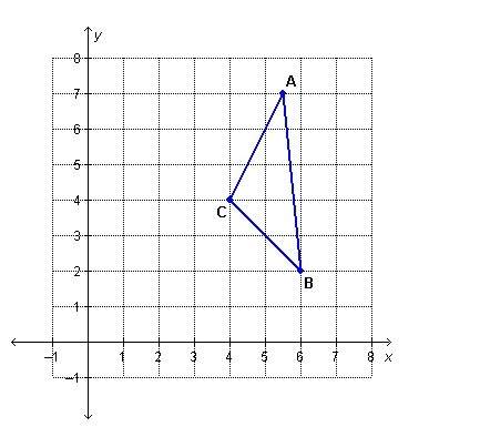 Clayton needs to reflect the triangle below across the line y=x which statements about the reflectio