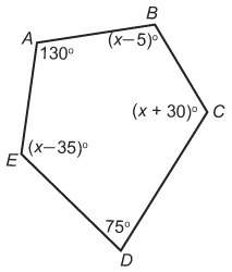 20 points + brainiest answer for the interior angles formed by the sides of a pentagon have measure