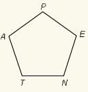 What is the image of n for a 144° counterclockwise rotation about the center of the regular pentagon