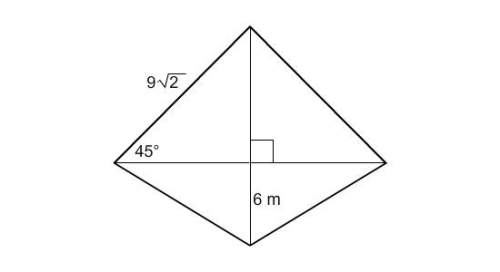 What is the area of the kite? a. 90m² b. 216m² c. 108m² d. 135m²