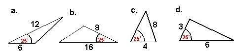 Which triangles are similar? a b c d