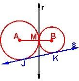 Given: circle a externally tangent to circle b. which of the following best describes the relations
