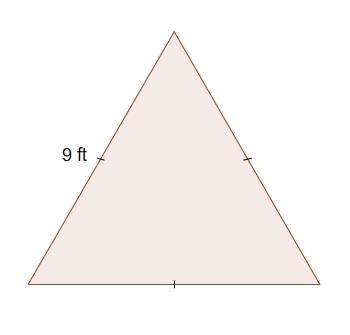 What is the perimeter of this equilateral triangle? ft figure - triangle