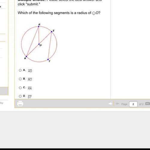 Which of the following segments is a radius of circle o?