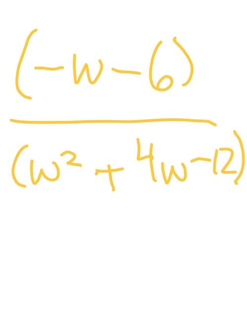 (-w-6)/(w^2+4w-12), how do i write this into simplest form?