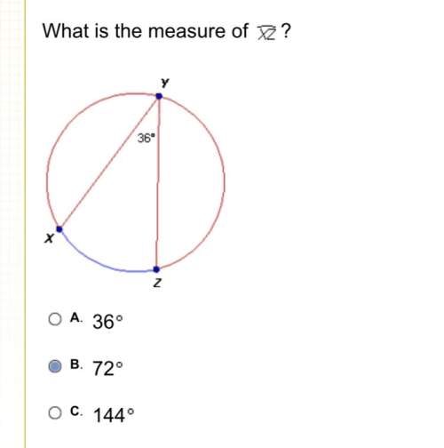 What is the measure of xyz 36 degrees