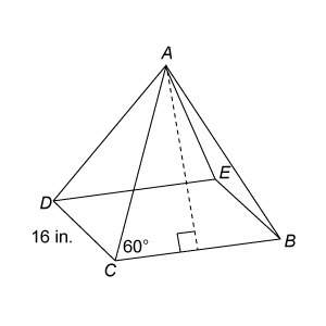 Pyramid abcde is a square pyramid. what is the lateral area of pyramid abcde ?