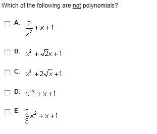 Which of the following are not polynomials?