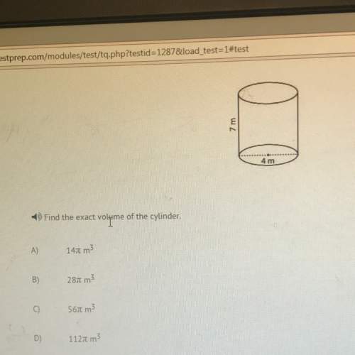 Fined the exact volume of the cylinder