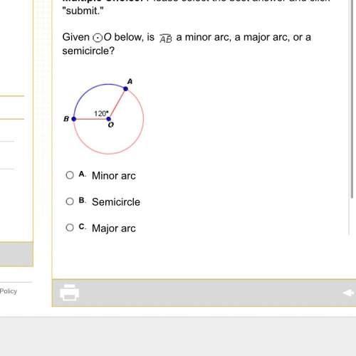 Given o below, is a minor arc, a major arc, or a semicircle?