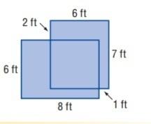 What is the area of the shaded region? area = ft2