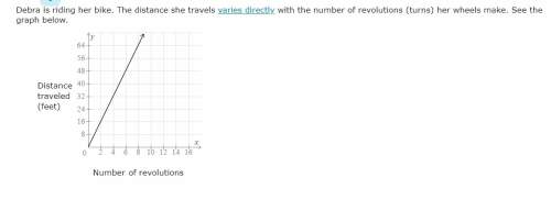 (a): how far does debra travel per revolution? (b): what is the slope of the graph?