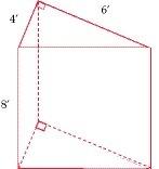 What is the total area of the prism?
