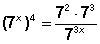 Solve for the following equation step by step and justify your steps when using an exponential prope