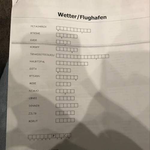 Need answers to scrabble worksheet in german
