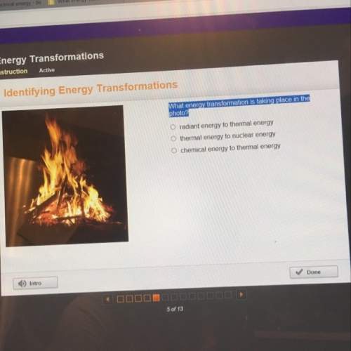 What energy transformation is taking place in photo