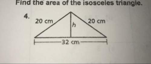 How do i find the area of the isosceles triangle?