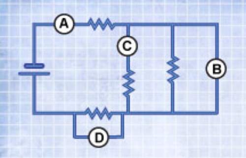 Each circled letter in the circuit diagram represents a meter that is used to measure a quantity in