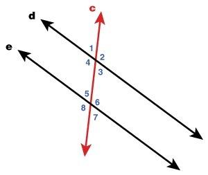 For lines c, d, and e: a.) if ∠3 = 5x - 1, and ∠5 = 3x + 11, then x = 5.5 5 6 b.) if ∠3 = 5x - 1,