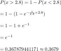 P(x2.8)=1-P(x
