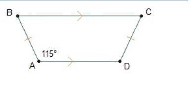 What is the measure of zadc in quadrilateral abcd?  o 45° o 65° o 115° o 135