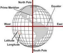 How are latitude and longitude lines drawn on a globe of earth?  (1) latitude lines are parallel and