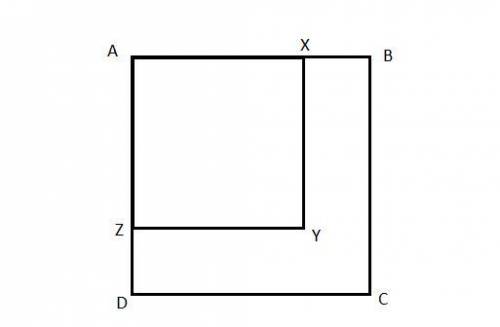 Construct a square abcd and a square axyz so that ab contains x and ad contains z.