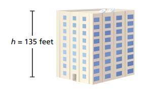 The height of a building is proportional of the number of floors the figure shows the height of the
