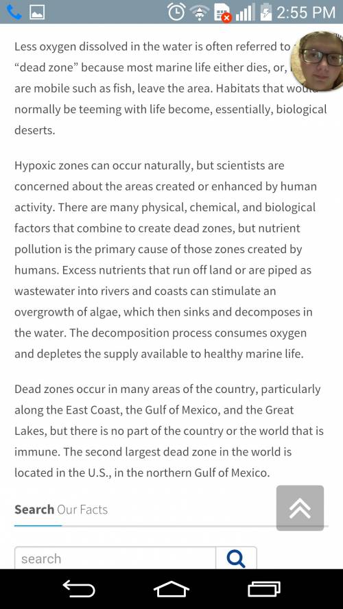 What is a dead zone?  how does it compare to eutrophication?
