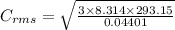 C_{rms}=\sqrt{\frac{3\times 8.314\times 293.15}{0.04401}}