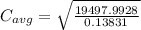 C_{avg}=\sqrt{\frac{19497.9928}{0.13831}}
