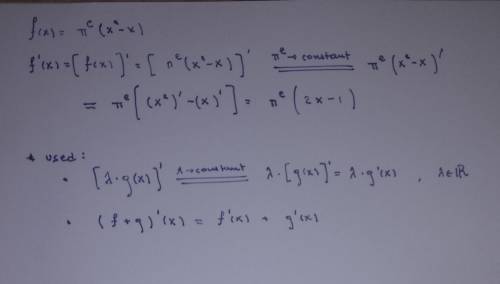 f(x) = \pi ^{e} (x ^{2} - x)
