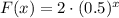 F(x)=2\cdot (0.5)^x