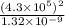 \frac{(4.3 \times 10^{5})^{2}}{1.32 \times 10^{-9}}
