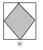 Arhombus is inscribed in a rectangle that is w meters wide with a perimeter of 24 m. each vertex of