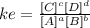 ke = \frac{[C]^{c} [D]^{d} }{[A]^{a}[B]^{b}}