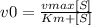 v0 = \frac{vmax [S]}{Km +[S]}
