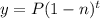 y = P(1-n) ^ t