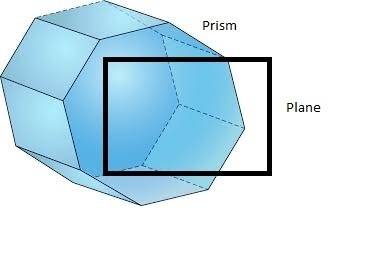 Aprism whose base is a 9 sided polygon is intersected by a plane. in which case could the cross sect