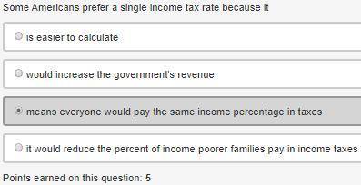 Some americans prefer a single income tax rate because of it  is easier to calculate would increase