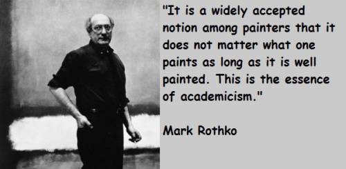 Can you give an example of a work of rothko and shortly say why it's considered to be good?
