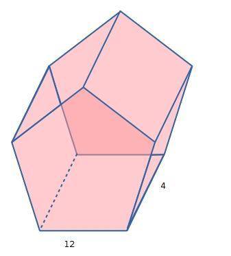 What is the lateral area of a prism which has a lateral edge of 4 inches and has a regular pentagona