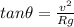 tan \theta = \frac{v^2}{Rg}