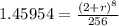 1.45954=\frac{(2+r)^8}{256}