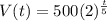 V(t)=500(2)^{\frac{t}{5}}