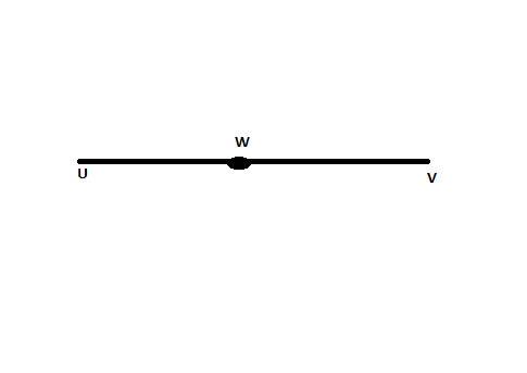 Let w be a point between points u and v on . if uv = 13, uw = 2y – 9, and wv = y – 5, solve for y.