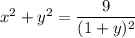 x^2+y^2=\dfrac9{(1+y)^2}