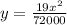 y=\frac{19x^2}{72000}