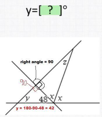 Angle sum theorem - what does y equal?  will give brainliest!